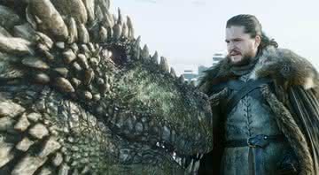 Jon Snow e o dragão Rhaegal. - Divulgação/HBO