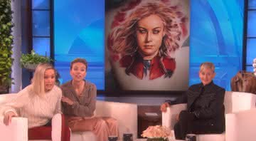 Brie Larson e Scarlett Johansson no programa de Ellen DeGeneres - Reprodução/The Ellen Show
