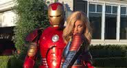 Travis Scott como Homem de Ferro e Kylie Jenner como Capitã Marvel. - Reprodução/Instagram