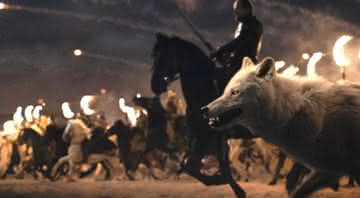 O lobo Fantasma na série 'Game of Thrones' - Divulgação/HBO