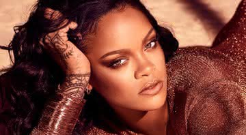 Rihanna em campanha da sua marca de maquiagem - Reprodução/Twitter