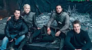 Bastidores da temporada final da série 'Game of Thrones' - Reprodução/Helen Sloan/HBO/EW