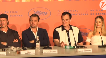 Tarantino e elenco de 'Era Uma Vez em Hollywood' em coletiva de imprensa. - Reprodução/Variety