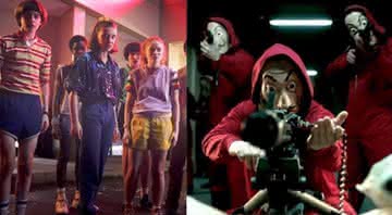 'Stranger Things' e 'La Casa de Papel' - Divulgação/Netflix