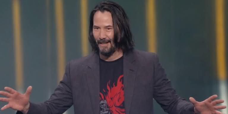 Keanu Reeves na E3 2019 - Divulgação Youtube