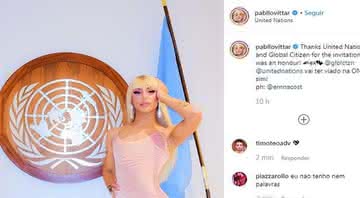 Pabllo Vittar na ONU - Reprodução/Instagram