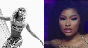 Miley Cyrus e Nicki Minaj. - Reprodução
