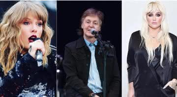 Taylor Swift, Paul McCartney e Kesha - Reprodução/Instagram