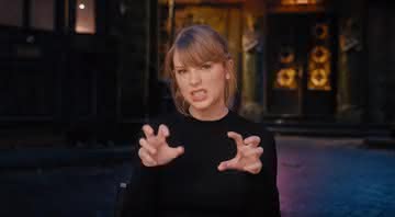 A cantora Taylor Swift nos bastidores do filme musical 'Cats' - Reprodução/YouTube