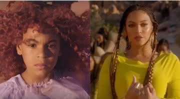 Blue Ivy e Beyoncé no clipe de 'Spirit'. Ambas cantam juntas na faixa 'Brown Skin Girl', do álbum 'The Gift' - Reprodução/YouTube