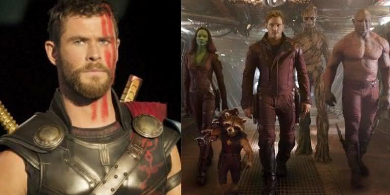 'Thor: Ragnarok' e 'Guardiões da Galáxia' - Divulgação/Marvel