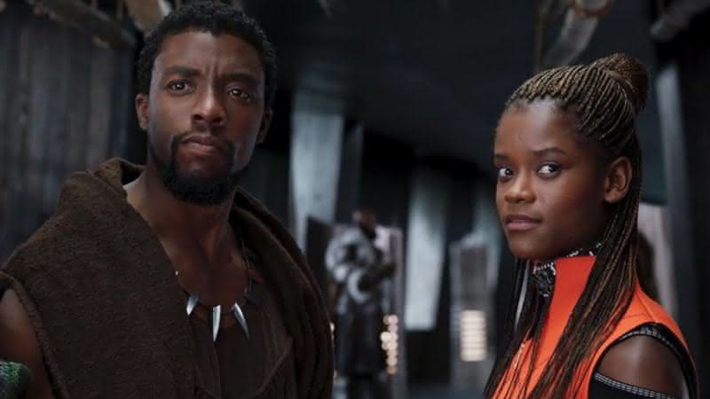 Letitia Wright e Chadwick Boseman em "Pantera Negra" - Divulgação/Marvel Studios