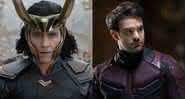 Tom Hiddleston como Loki, e Charlie Cox como  Demolidor - Marvel