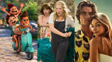 "Luca", "Mamma Mia!" e mais filmes e séries com a cara do verão para maratonar na época mais ensolarada do ano - Reprodução/Disney/Universal Pictures/Netflix