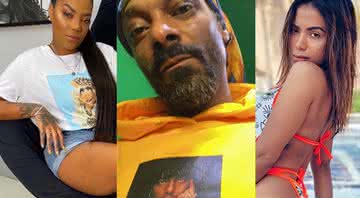 Ludmilla, Snoop Dogg e Anitta em fotos publicadas nas redes - Instagram