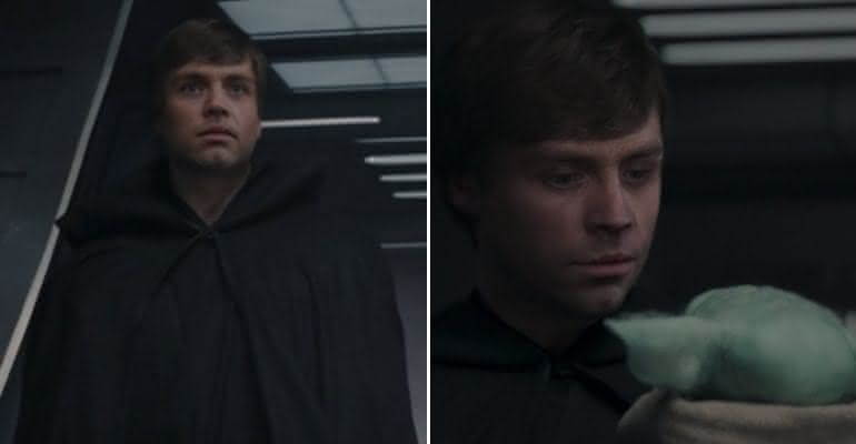Luke Skywalker, protagonista da trilogia original de "Star Wars", fez uma aparição em "The Mandalorian" - Reprodução/Disney+