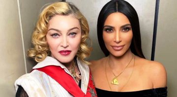 Madonna e Kim Kardashian nos bastidores de show - Reprodução/Instagram