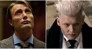 Mads Mikkelsen, de "Hannibal", pode substituir Johnny Depp no terceiro filme de "Animais Fantásticos" - Divulgação/NBC/Reprodução/Warner Bros. Pictures