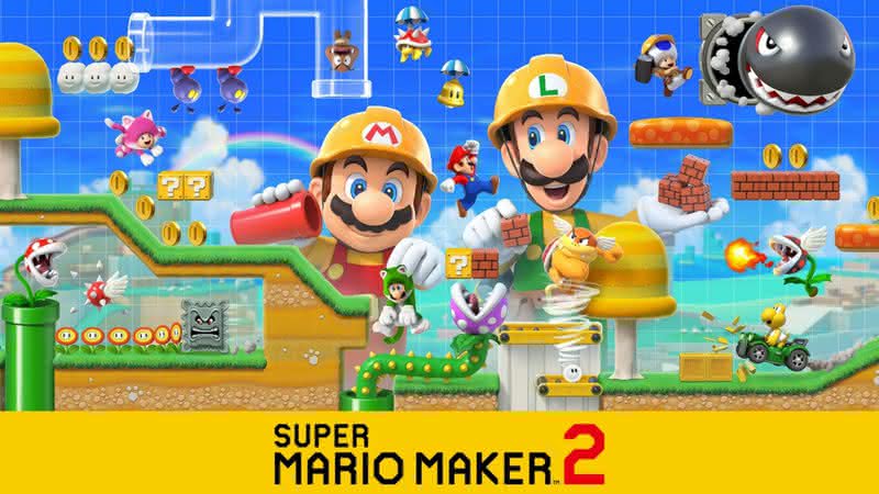 Cartaz de Super Mario Maker 2 - Nintendo