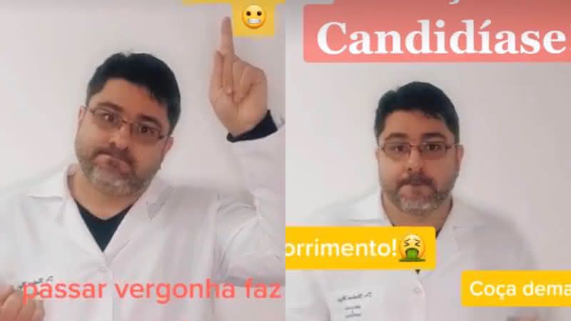 Médico Norberto Maffei em vídeo da "dança da candidíase" em seu perfil - Tik Tok