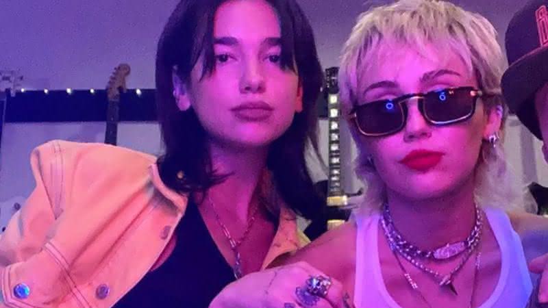 Miley esteve em estúdio com Dua recentemente - Reprodução/Instagram
