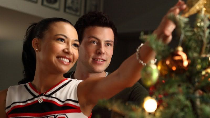 Cory e Naya em cena de Glee - Reprodução/Fox
