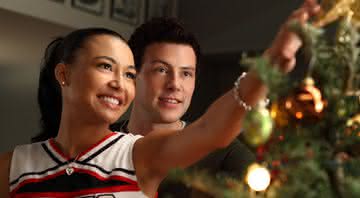 Cory e Naya em cena de Glee - Reprodução/Fox