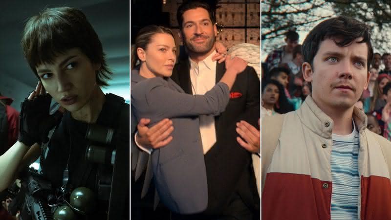 Novas temporadas de "La Casa de Papel", "Lucifer" e "Sex Education" são os grandes destaques do mês - (Divulgação/Netflix)