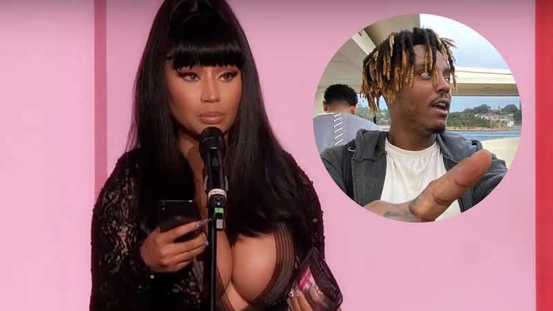 Nicki Minaj falando sobre Juice WRLD em discurso na BB Women in Music - Reprodução/Youtube/Instagram