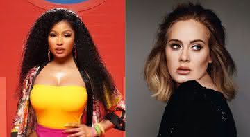 Nicki Minaj e Adele - Instagram/Divulgação/Columbia Records