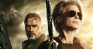 Arnold Schwarzenegger e Linda Hamilton em O Exterminador do Futuro: Destino Sombrio - Paramount Pictures