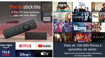 Fire TV Stick: o dispositivo mais popular para assistir a milhares de conteúdos em Full HD - Reprodução/Amazon