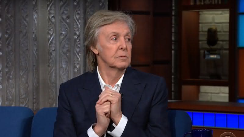 Paul McCartney em entrevista a Stephen Colbert - Reprodução/YouTube