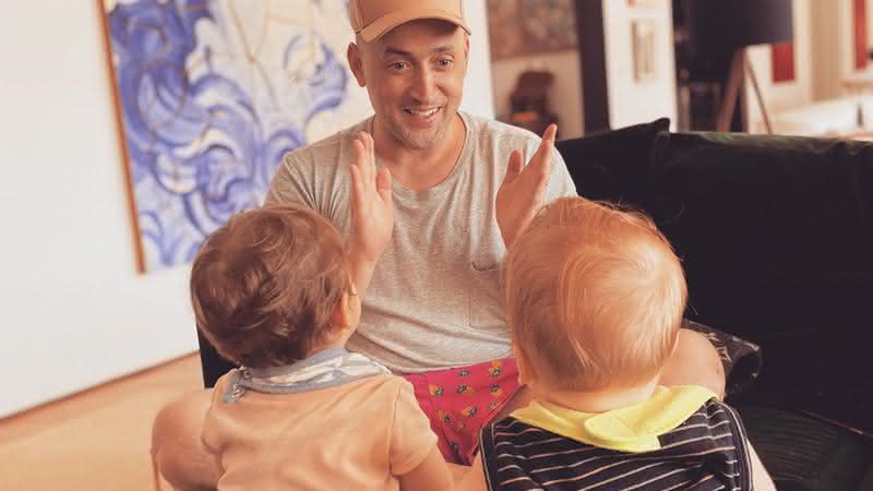 Paulo Gustavo e seus filhos, Romeu e Gael - Instagram