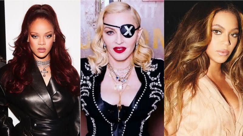 Rihanna, Madonna e Beyoncé - Reprodução/Instagram