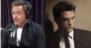 Robert Domwney Jr. no Joe Rogan Experience e Fanart de Robert Pattinson como Bruce Wayne feita por BossLogic - YouTube/Twitter