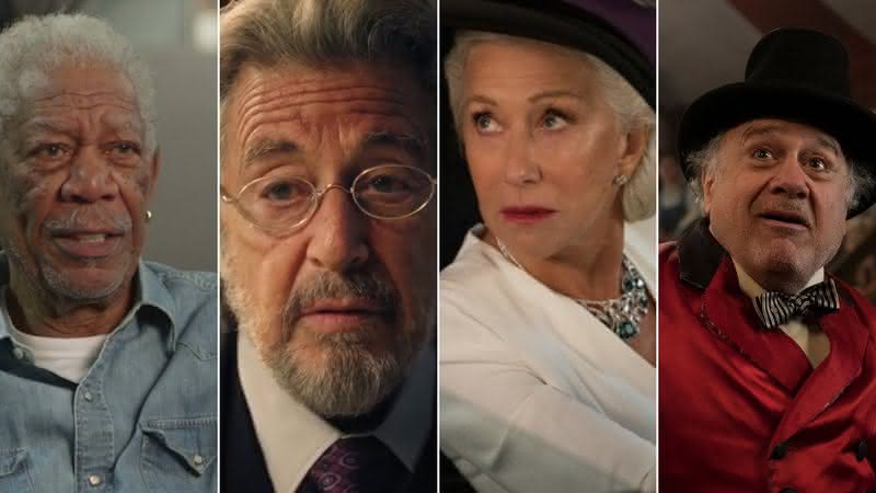 Morgan Freeman, Al Pacino, Helen Mirren e Danny DeVito serão os protagonistas de "Sniff" - (Divulgação/Amazon Studios/Universal Pictures/Disney)