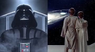 O nascimento de Darth Vader (A Vingança dos Sith) e Leia e Luke vislumbrando uma galáxia (Uma Nova Esperança) - LucasFilms