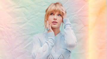 Taylor Swift em imagem promocional do álbum Lover. Crédito: Divulgação/Universal