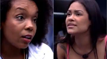 Thelma e Flayslane discutiram após o Jogo da Discórdia de segunda-feira (23) no Big Brother Brasil 20 - Reprodução/Globoplay