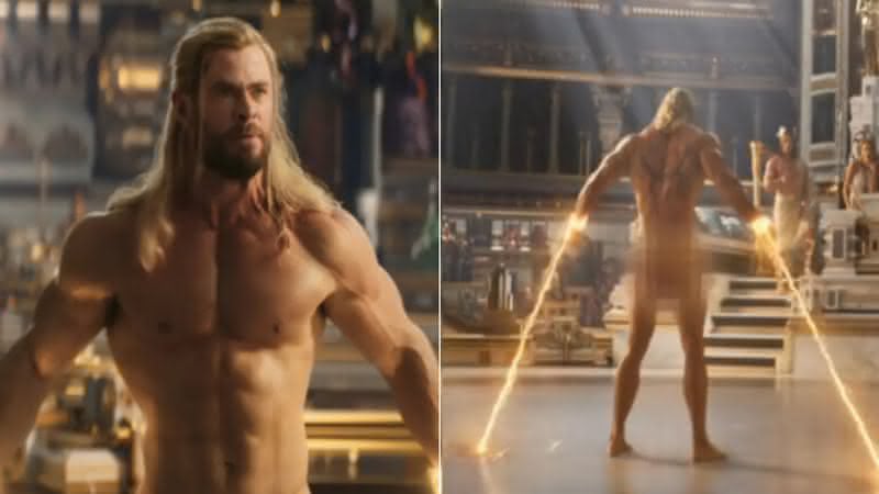 Chris Hemsworth aparece sem roupa no trailer de "Thor: Amor e Trovão" - Divulgação/Marvel Studios