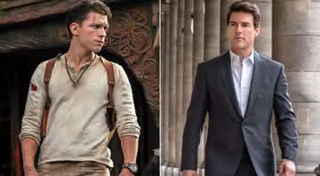 Tom Holland contesta declaração de Tom Cruise sobre filmes de ação; entenda - Divulgação/Sony Pictures e Paramount