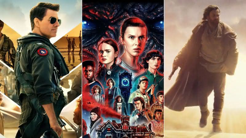 "Top Gun: Maverick"; "Stranger Things 4"; e mais estreias da semana (23 a 29 de maio) - Divulgação/Paramount Pictures/Netflix/Disney+