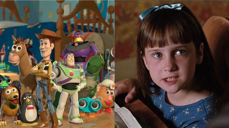 Cenas de "Toy Story" e "Matilda" - Divulgação/Disney/TriStar Pictures