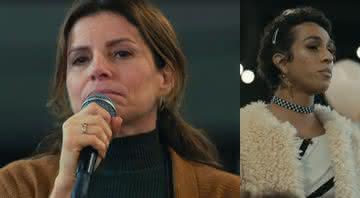 Débora Bloch e Linn da Quebrada em cenas do último episódio de Segunda Chamada - Reprodução/Globoplay