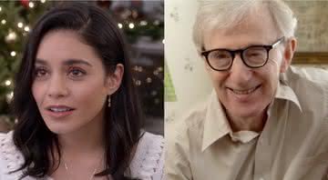 Vanessa Hudgens em Um Passado de Presente e Woody Allen em entrevista - Netflix/Youtube