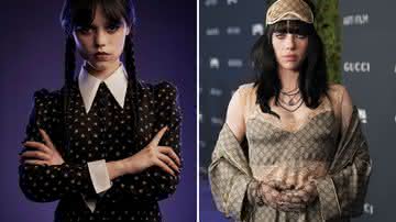 Jenna Ortega revela que Billie Eilish foi uma referência na construção de sua Wandinha - Reprodução/Netflix/ Presley Ann/Getty Images for LACMA