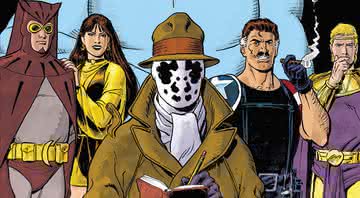 Personagens de Watchmen em cena do quadrinho - DC Comics