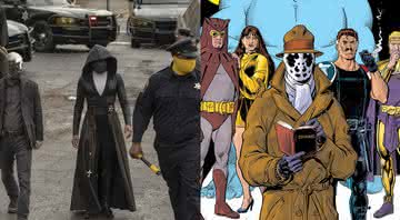 Cena da série Watchmen, da HBO, e dos quadrinhos originais - HBO/DC