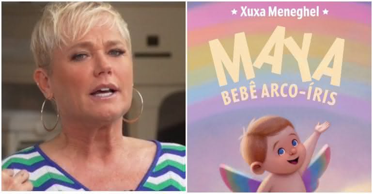 Xuxa comentou ideia para o livro "Maya - Bebê Arco-Íris", com temática LGBTQIA+, e revelou temer rejeição - Reprodução/Globoplay/Divulgação/Globo Livros